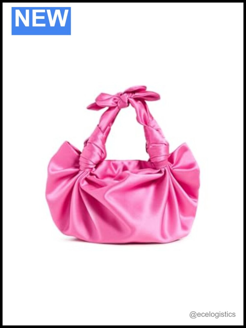 NLA Collection Knot Clutch Satin Shoulder Bag Handbag